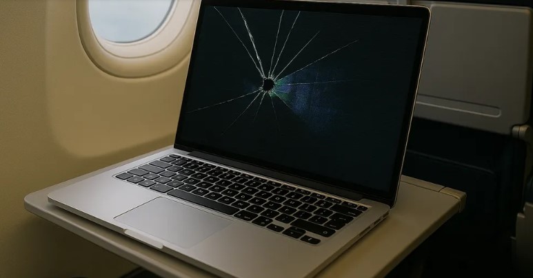 Nieuprzejmy pasażer uszkodził mój laptop w samolocie i odmówił zapłaty – więc zamiast tego stłukłem jego ego.